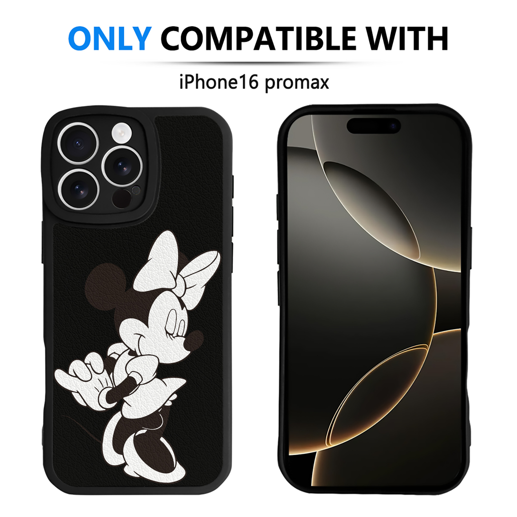 （画像用） ミッキーマウス Mickey Mouse 【iPhone 16シリーズ対応】シリコンスマホケース（レザー調） 材質：シリコン